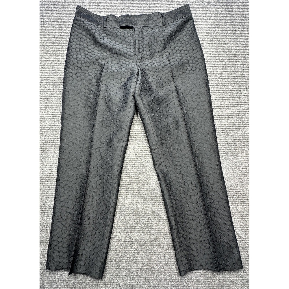 Banana Republic Pants Womens‎ 8 Black Jacquard Slim Straight Ankle Dressy Party